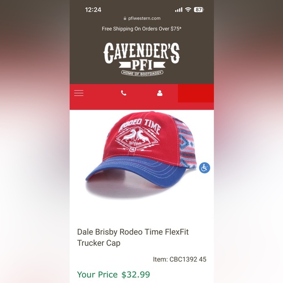 Dale Brisby Rodeo Time Flex Fit Trucker hat - Picture 3 of 4